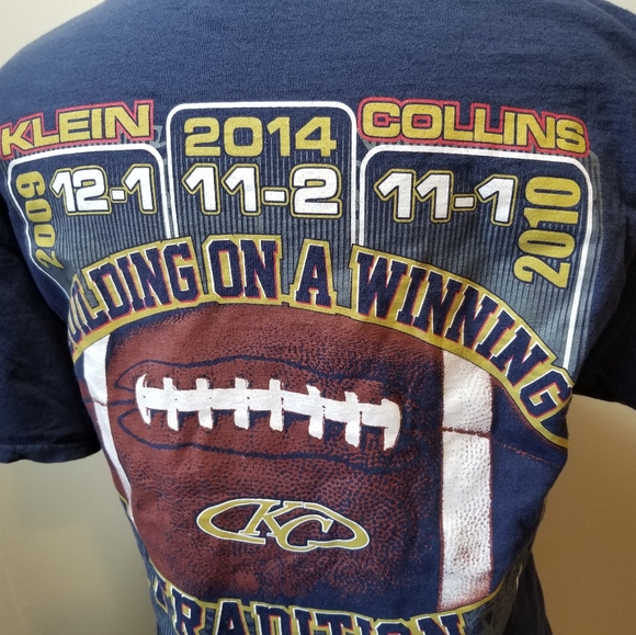 C Sports Collins Football T-shirt Size Medium - Picture 4 of 5